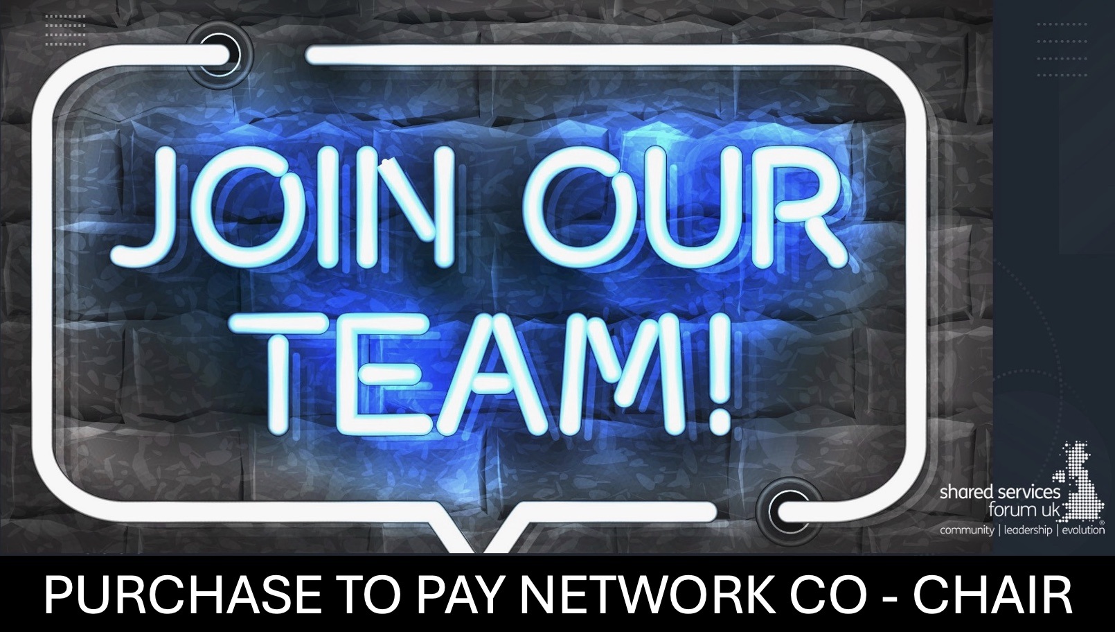 VACANCY FOR A PURCHASE TO PAY NETWORK CHAIR