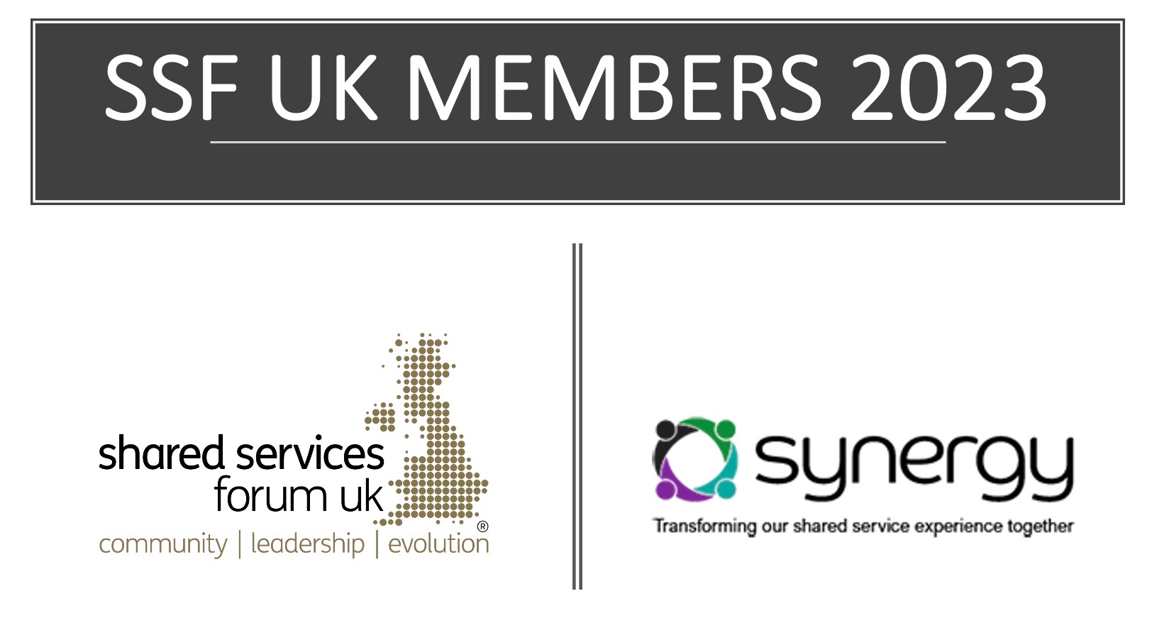 WELCOMING NEW MEMBERS SYNERGY CLUSTER SHARED SERVICES